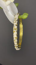 Champagne Swirl Crystal Bangle