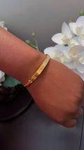 Luxe Gold Crystal Bar Bracelet