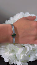 Verdant Elegance Green Stone Bracelet