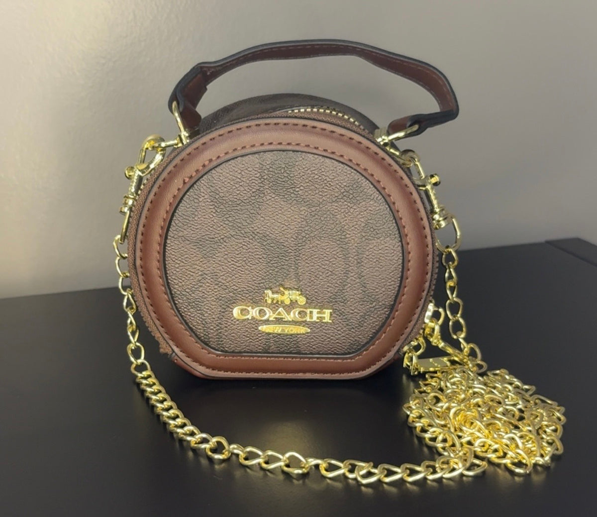 Round coach mini crossbody bags