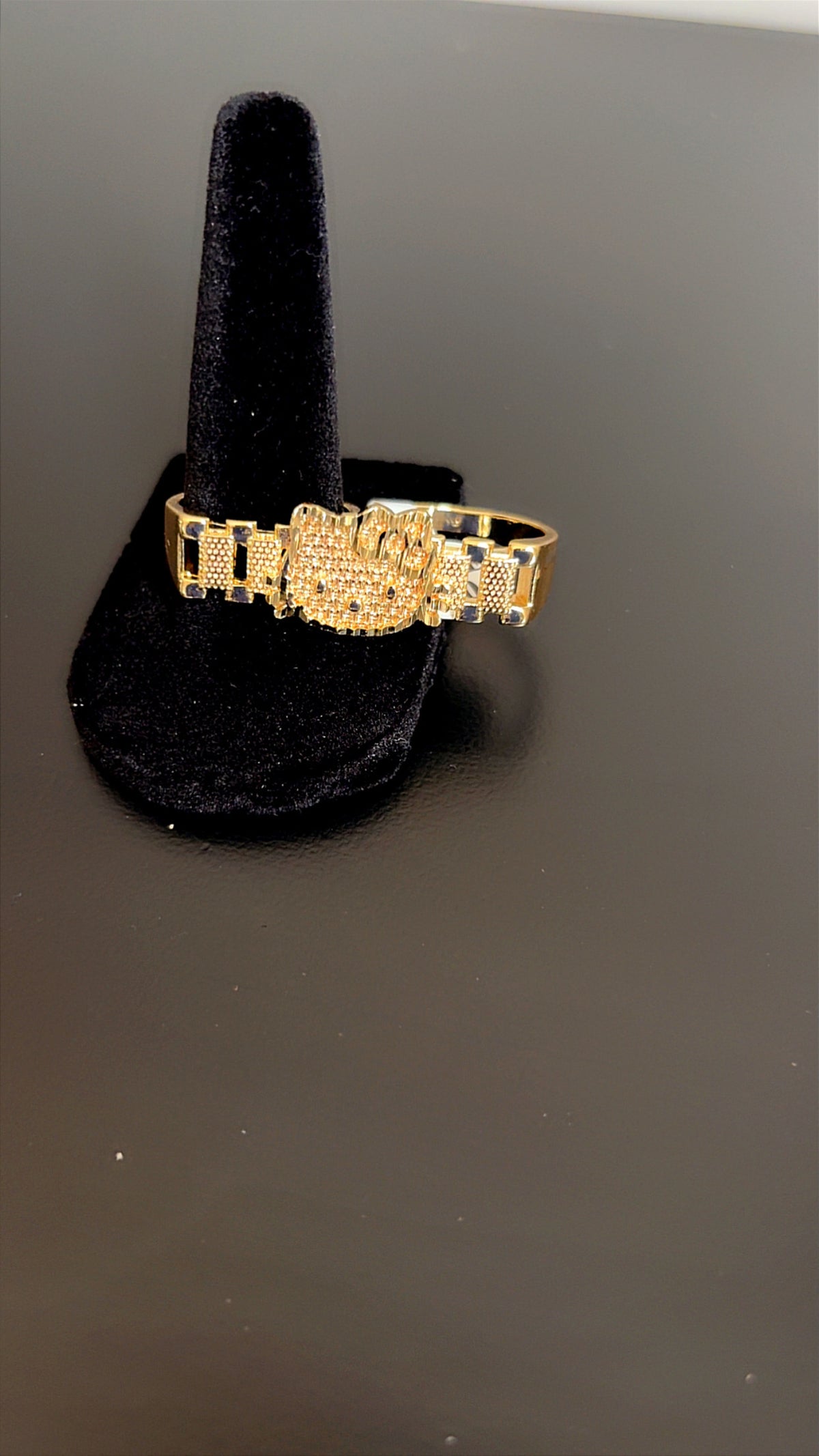 Hello Kitty, head double finger ring