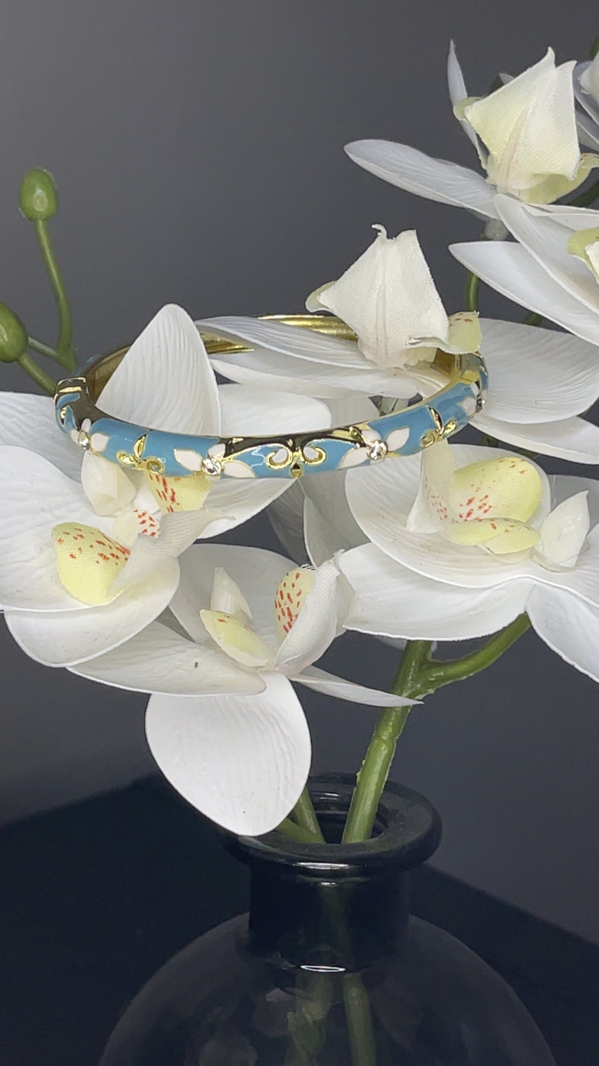 Sky Blue Crystal Bangle