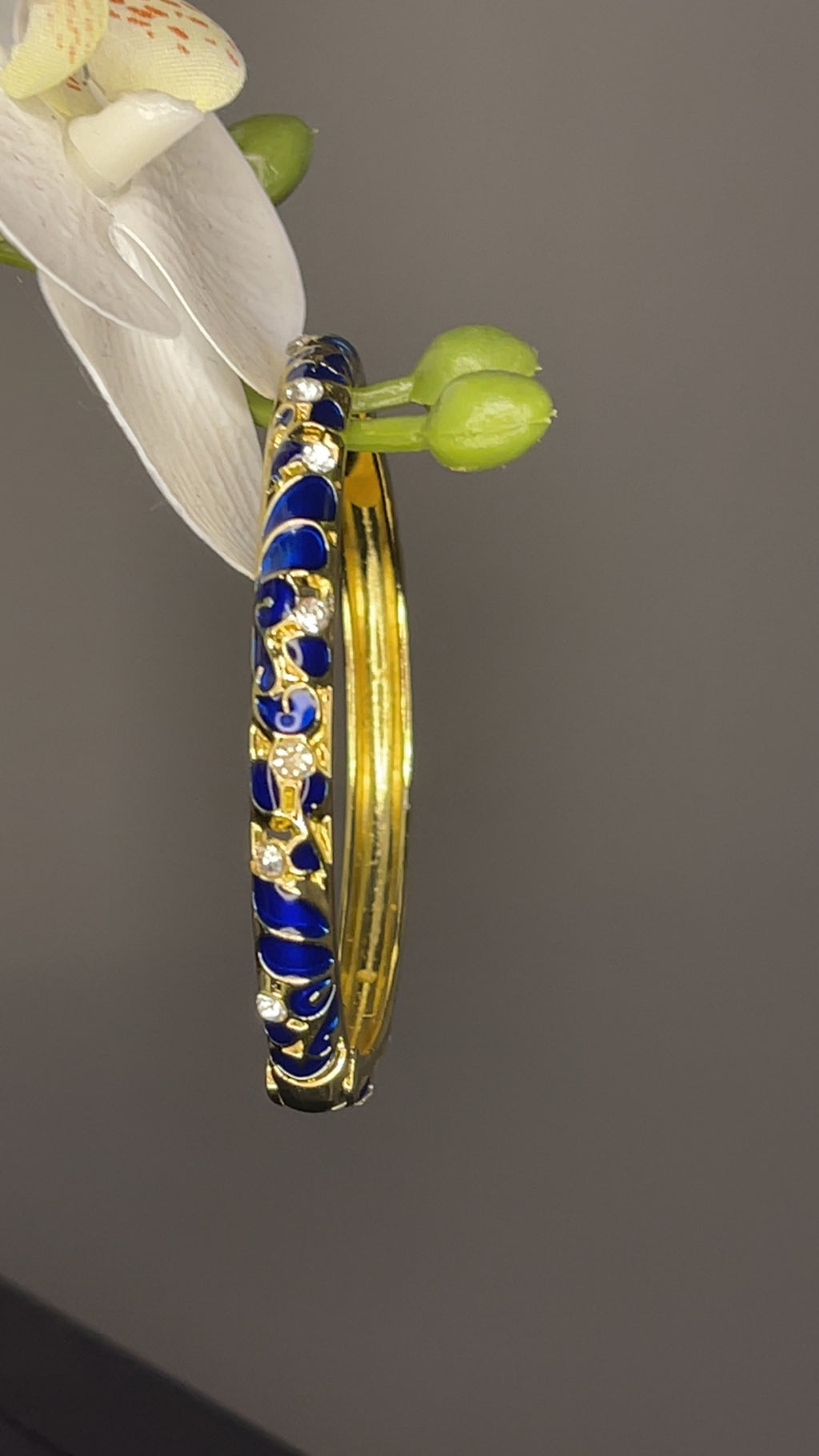 Royal Sapphire Crystal Bangle