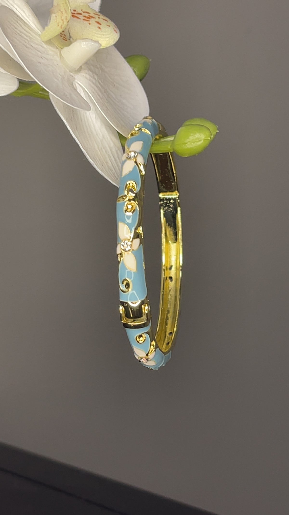 Sky Blue Crystal Bangle