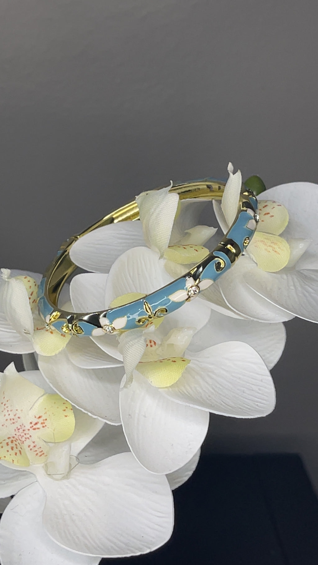 Sky Blue Crystal Bangle