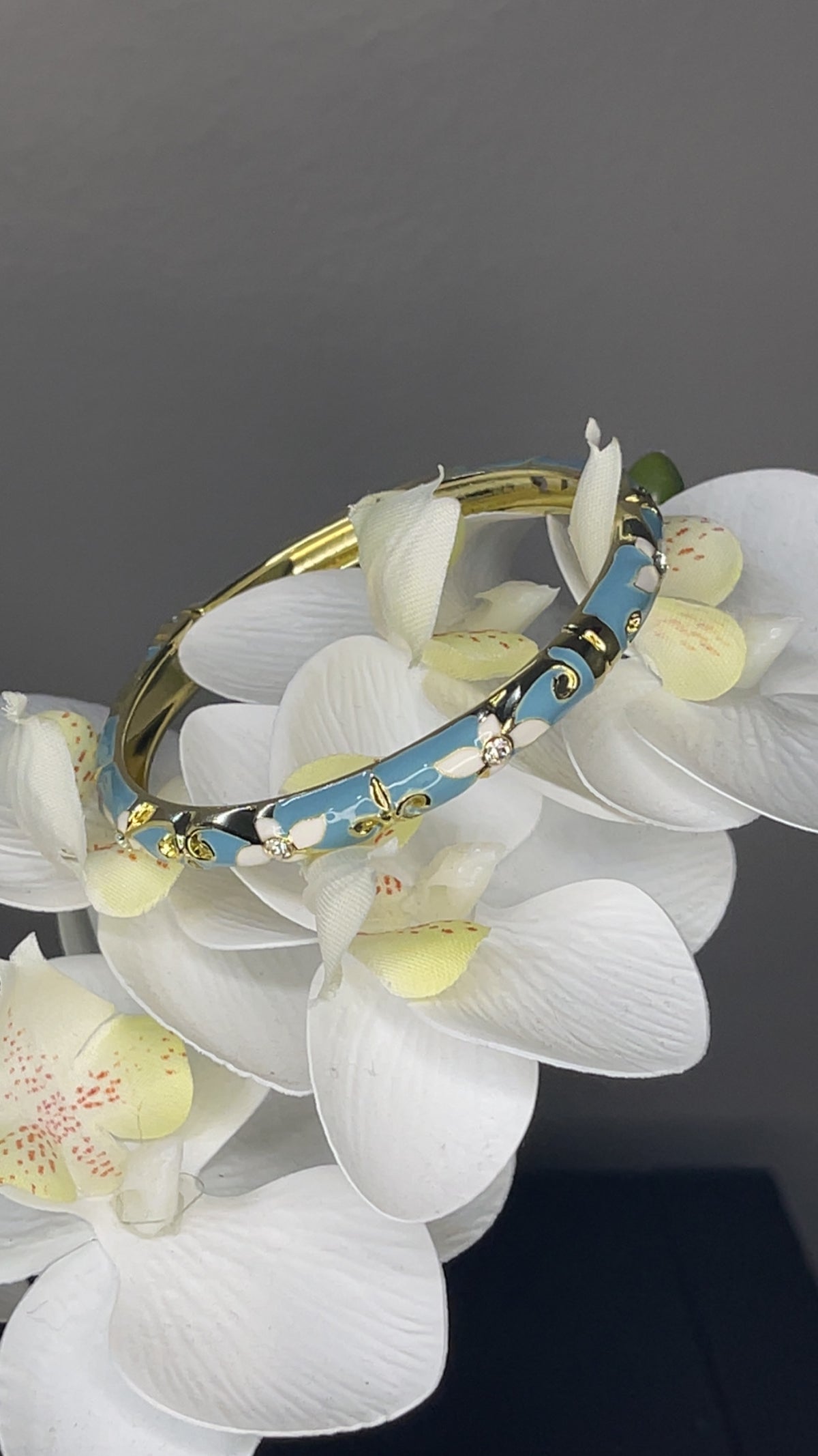Sky Blue Crystal Bangle