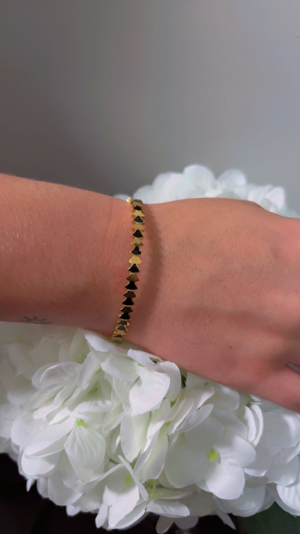 Gold-Plated Heart Link Bracelet