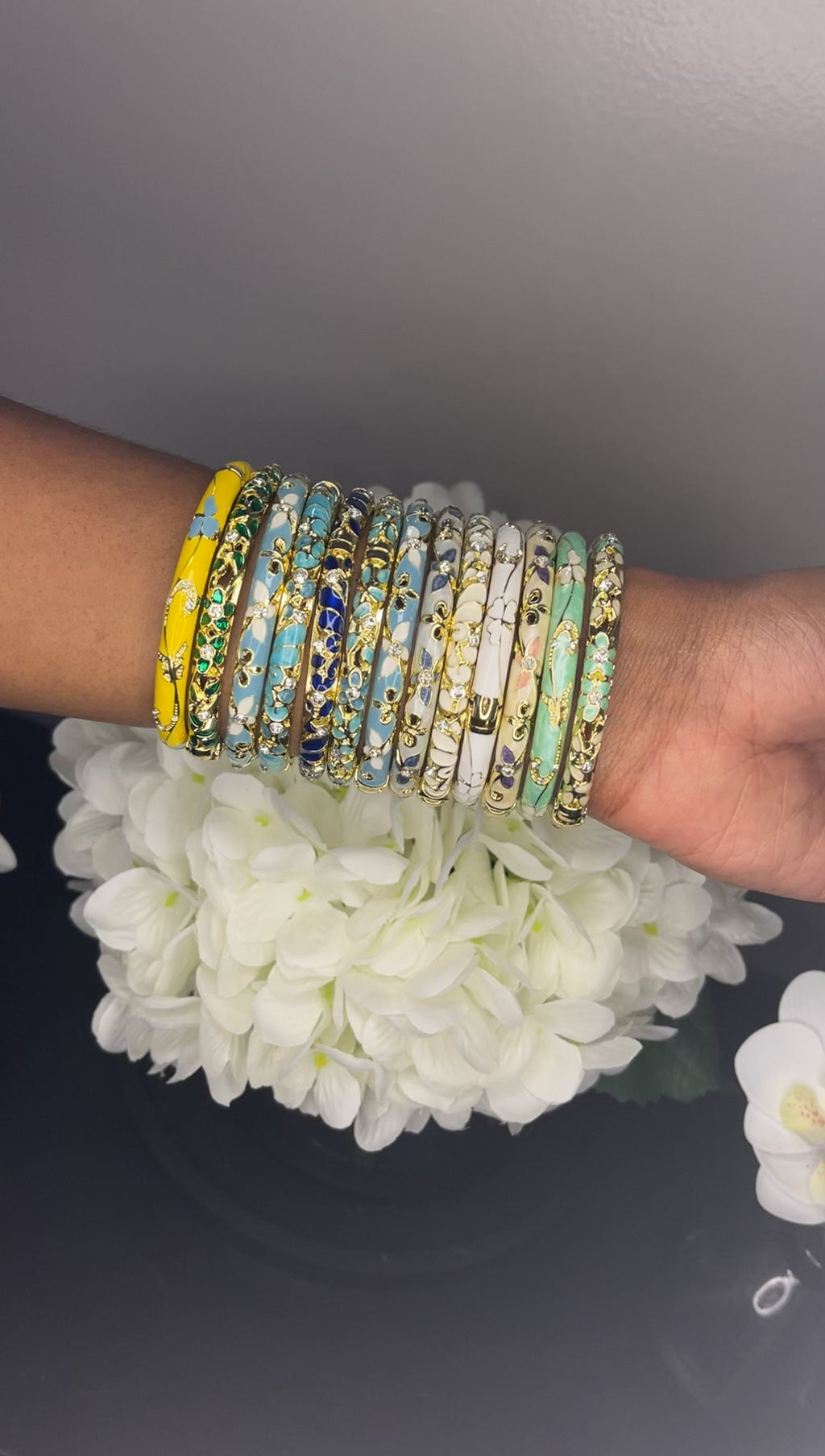 Royal Sapphire Crystal Bangle